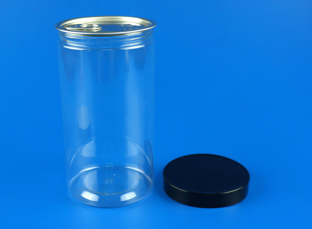 PET Recycled Plastic Jars , Anti Bacteria Airtight Cookie Jar 845Ml